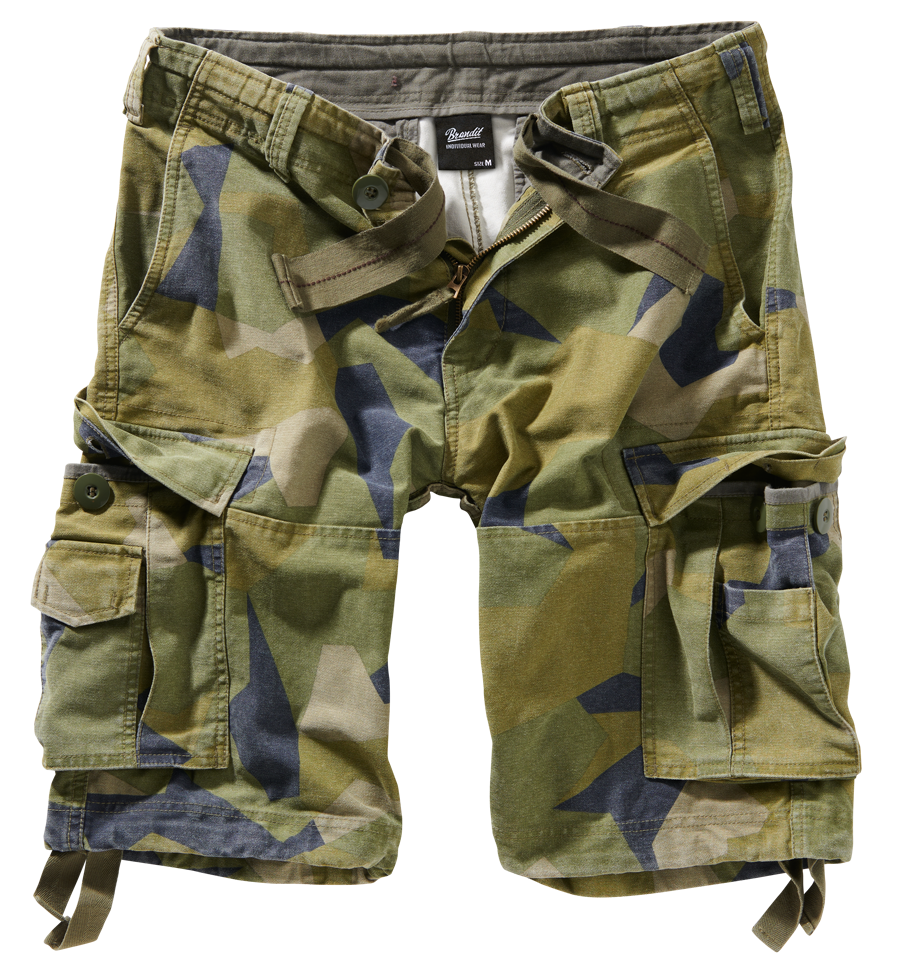 Kraťasy Brandit Vintage Shorts švédská kamufláž Barva: swedisch camo M90, Velikost: S