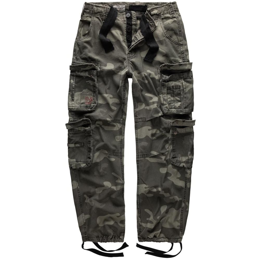 SURPLUS Kalhoty AIRBORNE VINTAGE BLACK CAMO Barva: BLACK CAMO, Velikost: 3XL