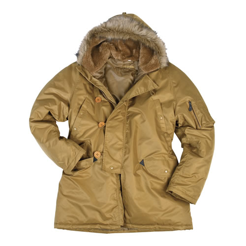 MIL-TEC® Bunda US pilotní N-3B dlouhá COYOTE Barva: COYOTE BROWN, Velikost: M