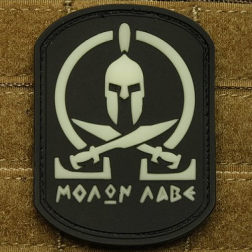 MIL-SPEC Nášivka MOLON LABE plast GLOW IN THE DARK tmavá Barva: GLOW IN THE DARK