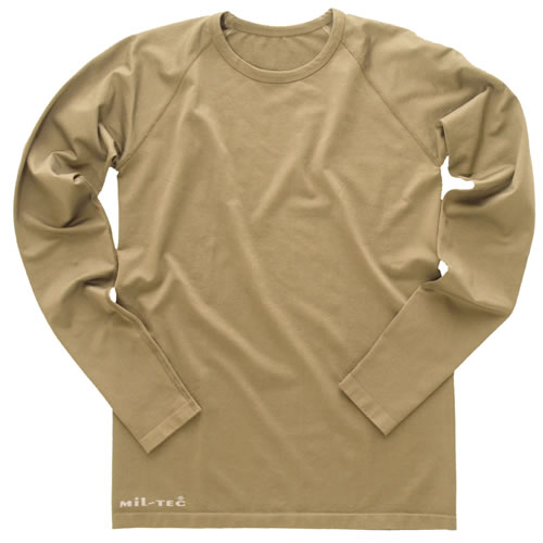 MIL-TEC® riko funkční SPORTS s dlouhým rukávem COYOTE Barva: COYOTE BROWN, Velikost: XXL-3XL