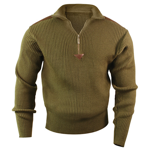 ROTHCO Svetr ACRYLIC COMMANDO 1/4 zip ZELENÝ Barva: Zelená, Velikost: 3XL