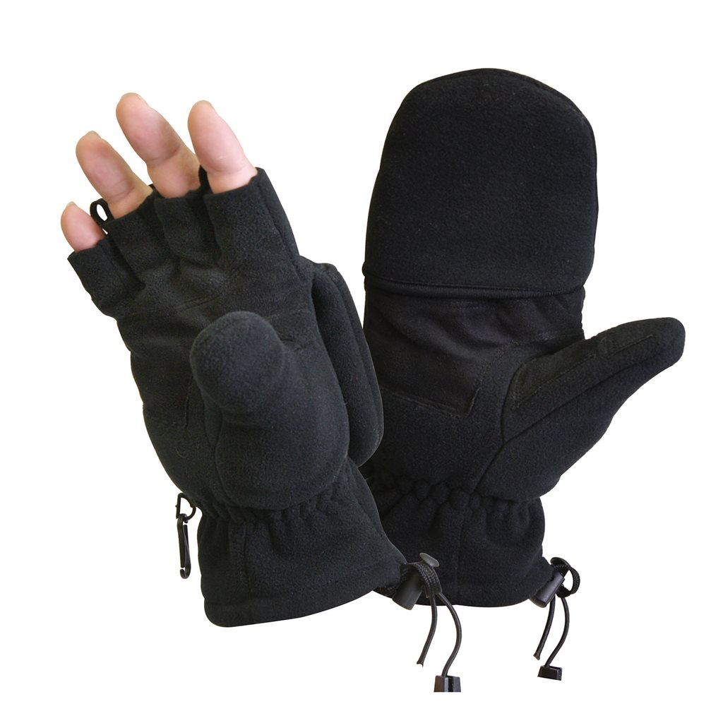 ROTHCO ukavice SNIPER bez prstů/palcové FLEECE ČERNÉ Barva: Černá, Velikost: M