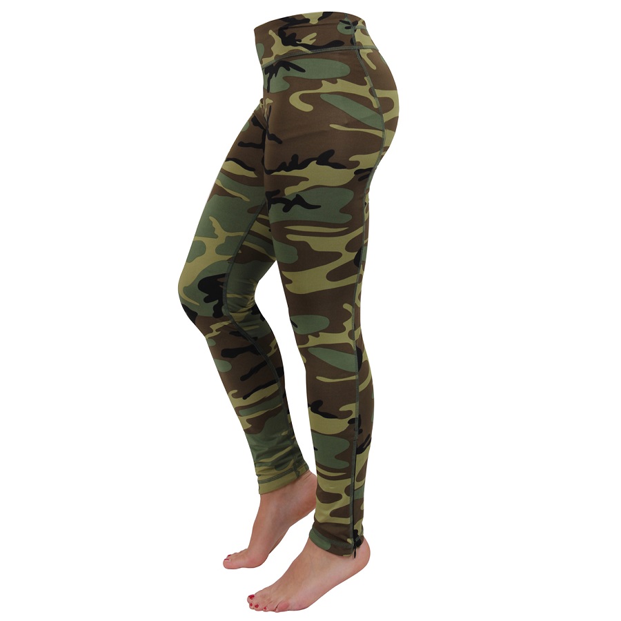 ROTHCO Legíny maskáčové WORKOUT WOODLAND Barva: US WOODLAND, Velikost: XXL