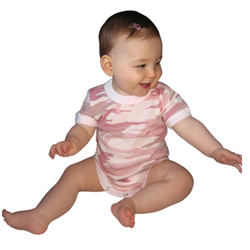 ROTHCO Body dětské BABY PINK CAMO Barva: URBAN CAMO PINK, Velikost: 9-12