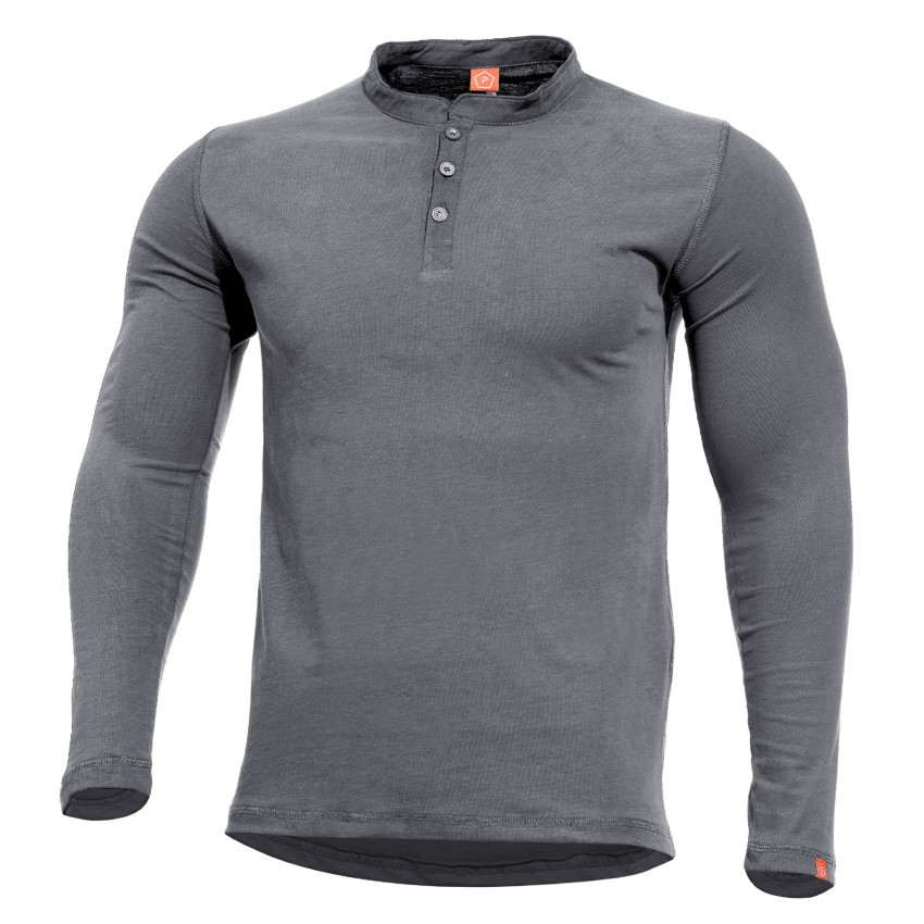 PENTAGON riko ROMEO HENLEY dlouhý rukáv WOLF GREY Barva: ŠEDÁ - GREY, Velikost: XS