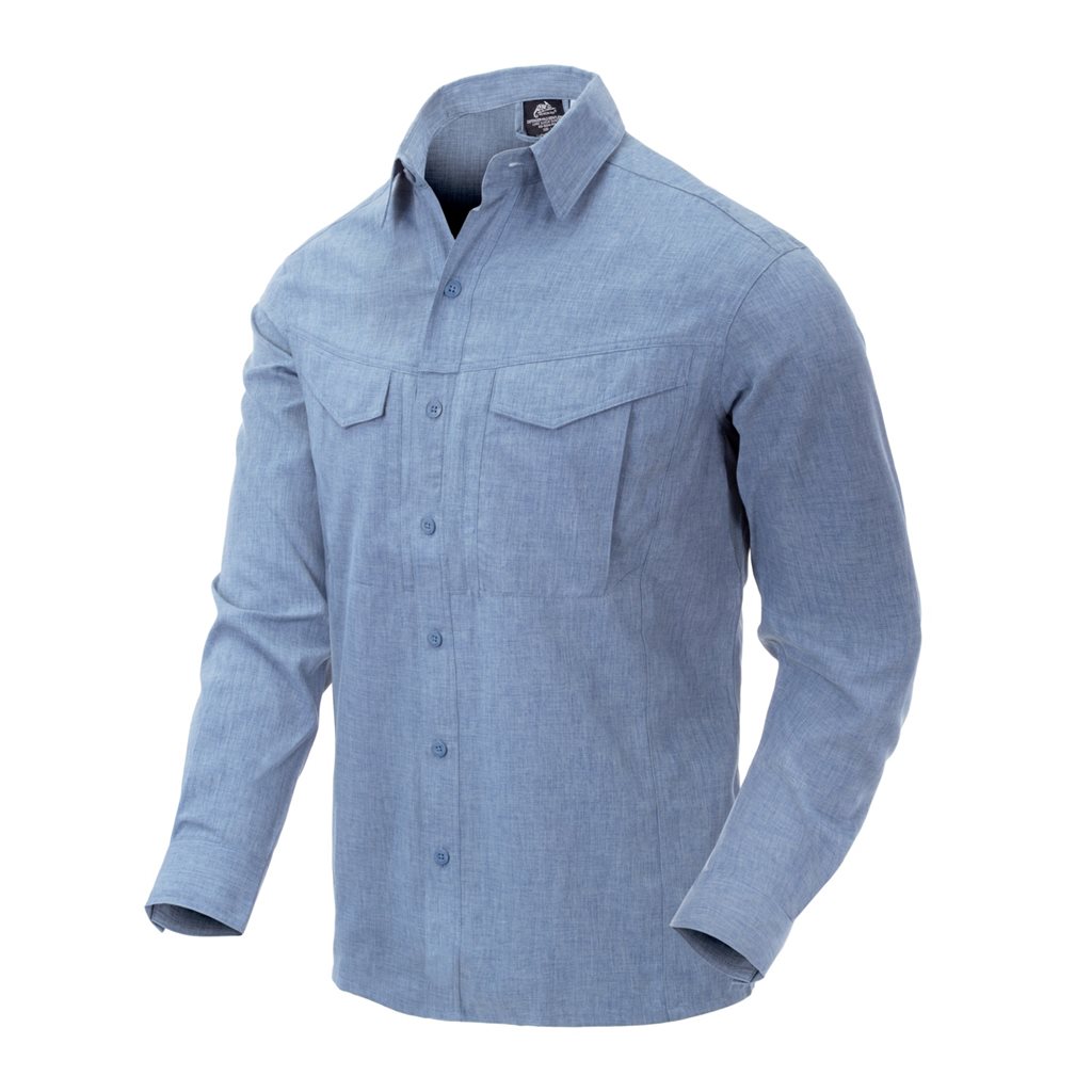 Helikon-Tex® Košile DEFENDER Mk2 dl. rukáv SVĚTLE MODRÁ MELANŽ Barva: MELANŽ, Velikost: L