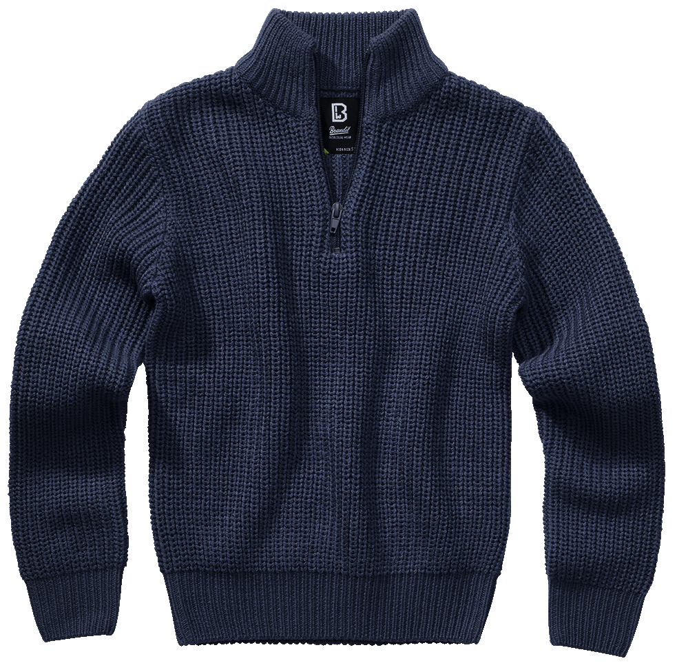 Svetr dětský Brandit Marine Pullover Troyer modrý Barva: NAVY, Velikost: 134/140