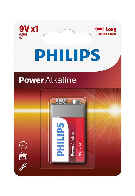 Alkalická baterie Philips Powerlife 6LR61 9V