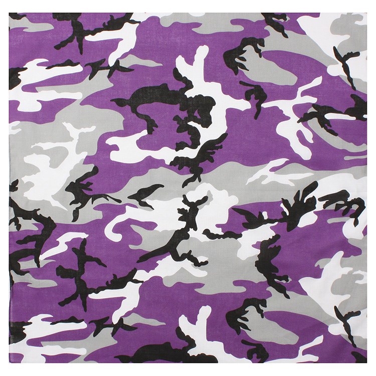 ROTHCO Šátek 68 x 68 cm JUMBO fialové maskování VIOLET CAMO Barva: URBAN CAMO VIOLET