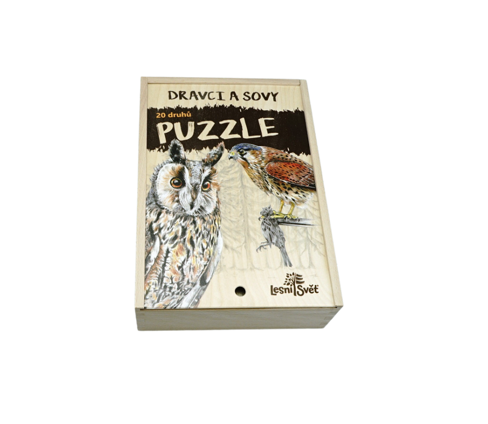 Lesní svět Sada Puzzle - Dravci a sovy