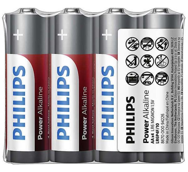 Alkalické baterie Philips AA Power Alkaline