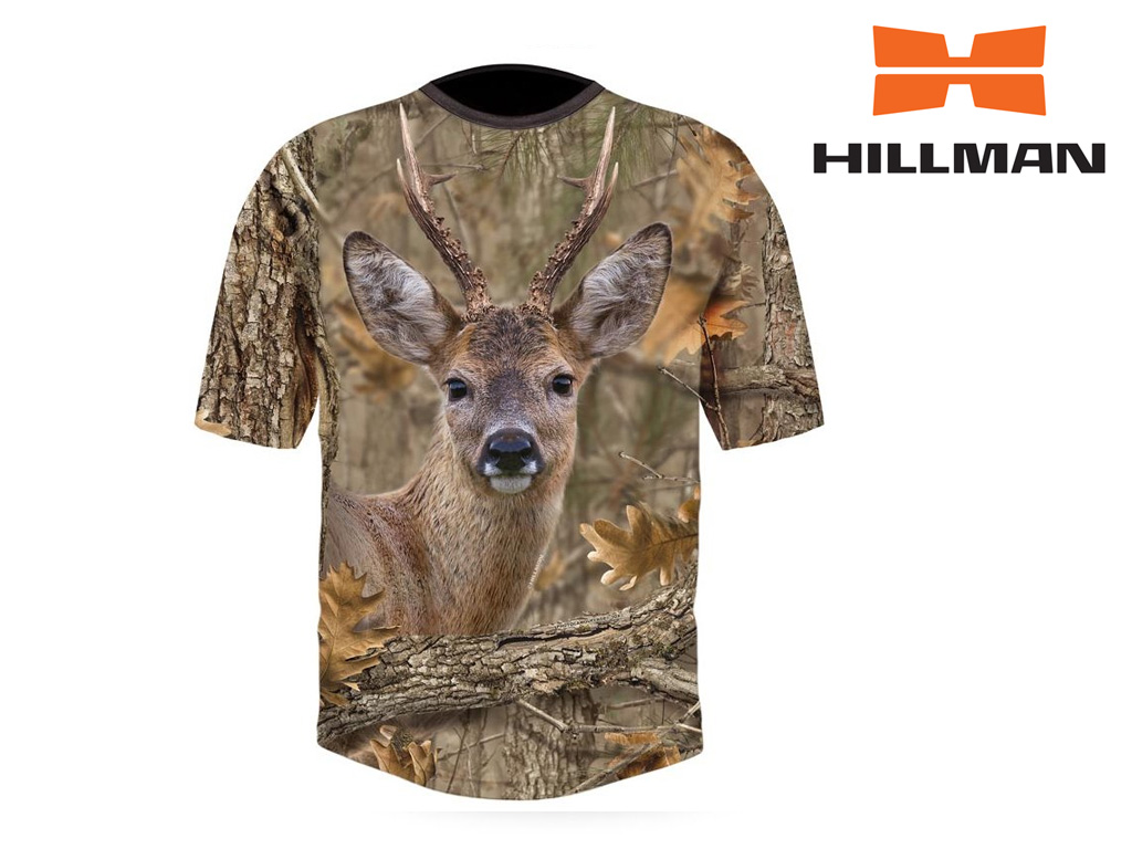 HILLMAN Gamewear 3D Myslivecké tričko bavlna DGT Srnec b. Kamufláž Velikost: 2XL