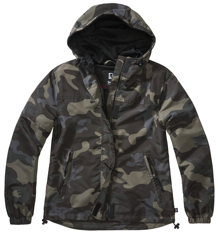 Bunda letní dámská Brandit Summer Windbreaker woodland Barva: WOODLAND, Velikost: 3XL