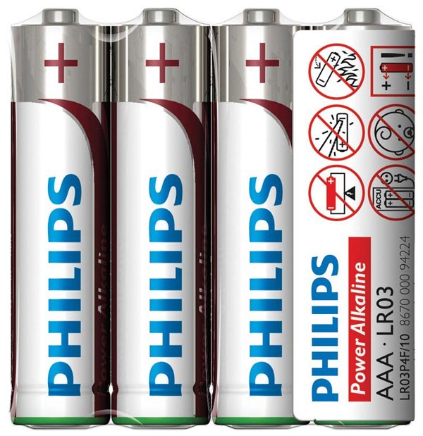 Alkalické baterie Philips AAA Power Alkaline