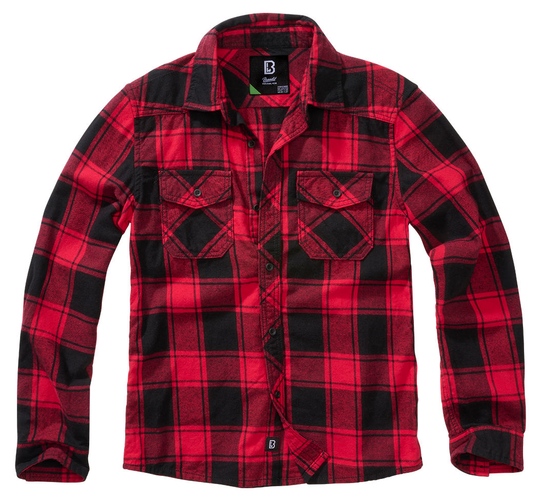 Košile dl. rukáv dětská Brandit Check Shirt červená/černá Velikost: 146/152