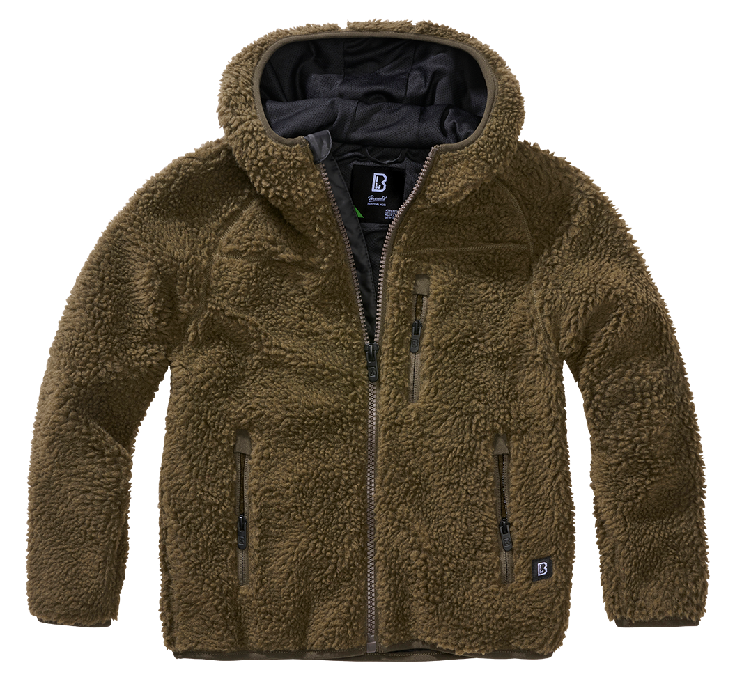 Bunda dětská Brandit Teddyfleece olivová Barva: olive, Velikost: 122/128