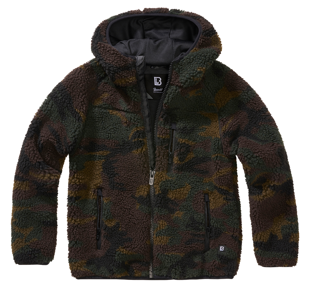 Bunda dětská Brandit Teddyfleece woodland Barva: WOODLAND, Velikost: 122/128
