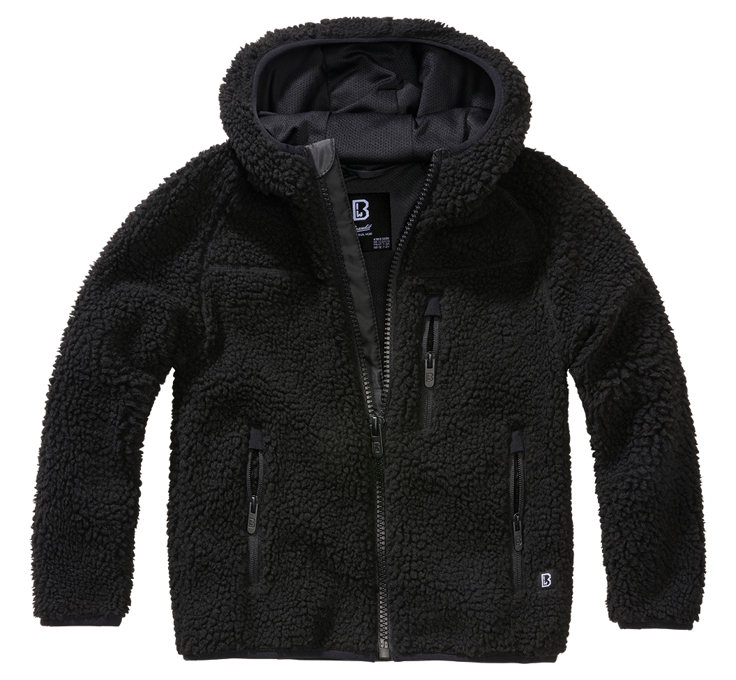 Bunda dětská Brandit Teddyfleece černá Barva: BLACK, Velikost: 122/128
