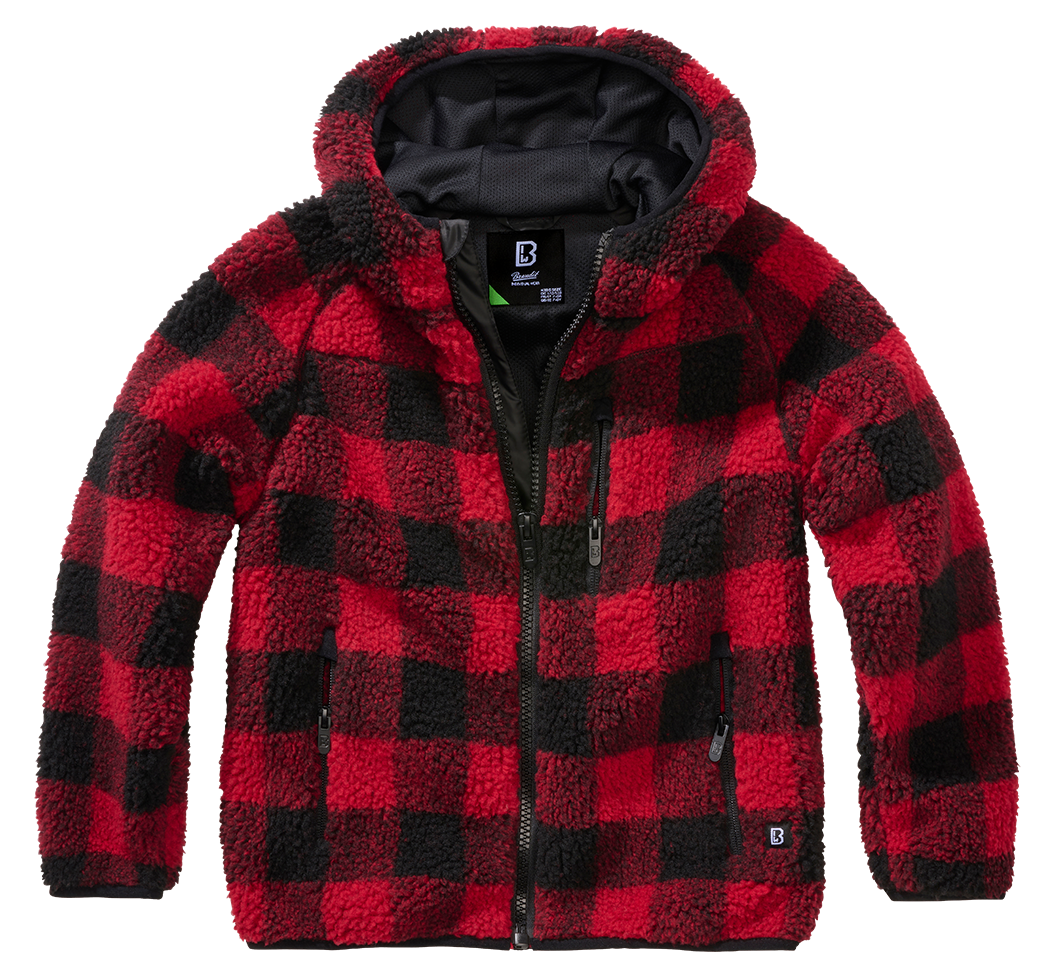 Bunda dětská Brandit Teddyfleece červená/černá Barva: red/black, Velikost: 146/152