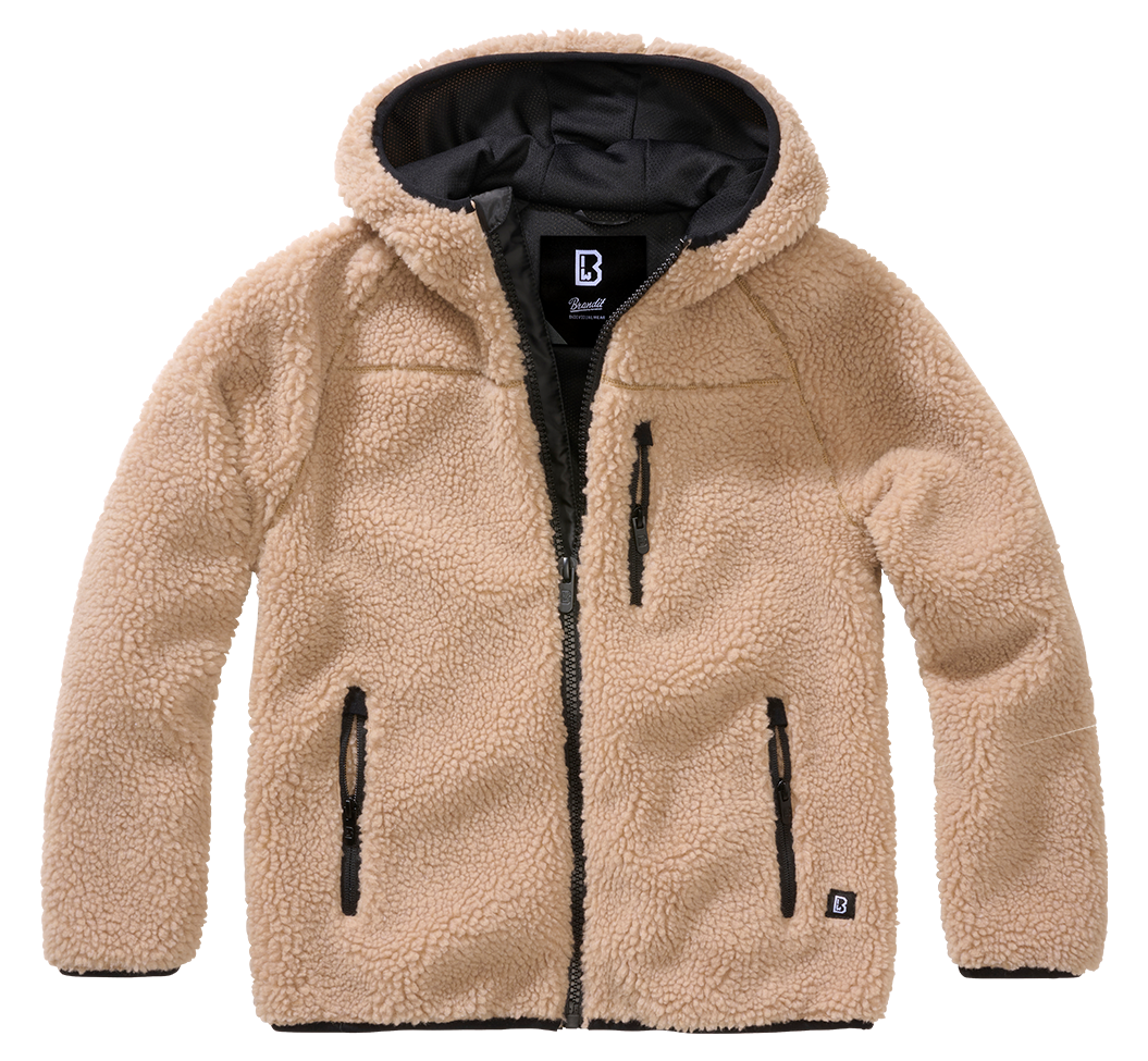 Bunda dětská Brandit Teddyfleece písková Barva: camel, Velikost: 122/128