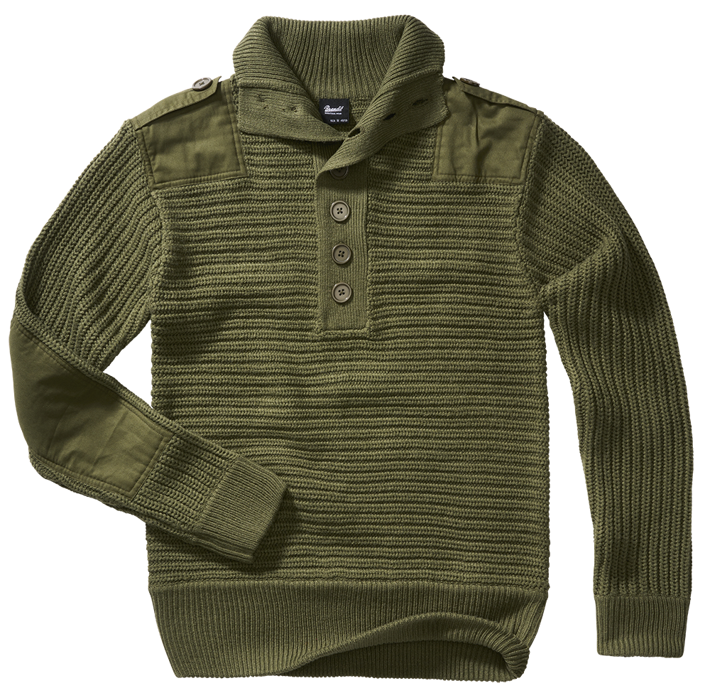 Svetr Brandit Alpin Pullover olivový Barva: olive, Velikost: L