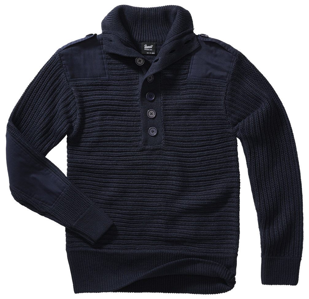 Svetr Brandit Alpin Pullover modrý Barva: NAVY, Velikost: S