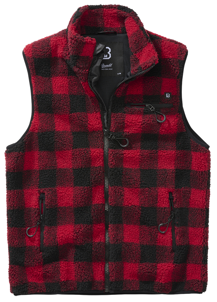 Vesta Brandit Teddyfleece červenočerná Barva: red/black, Velikost: 4XL