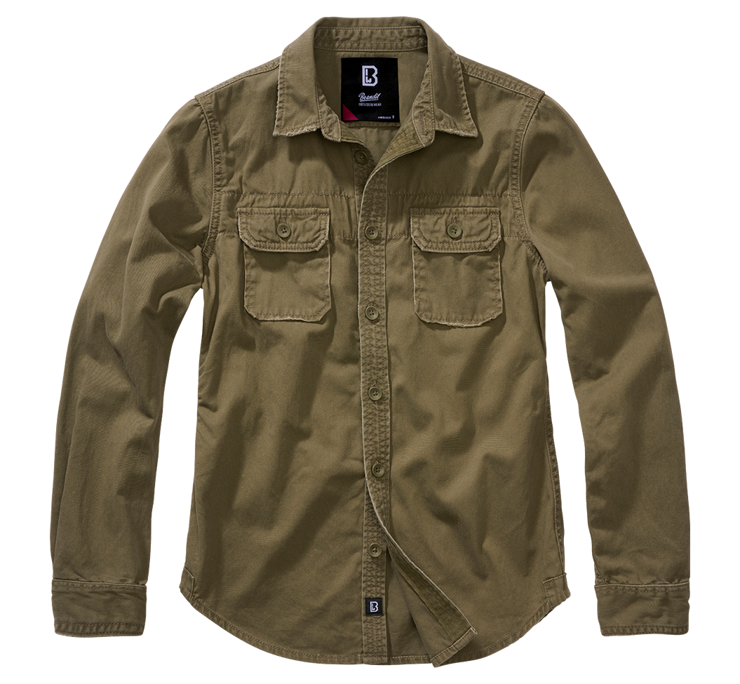 Košile dl. rukáv dámská Brandit Vintage Shirt olivová Barva: olive, Velikost: L