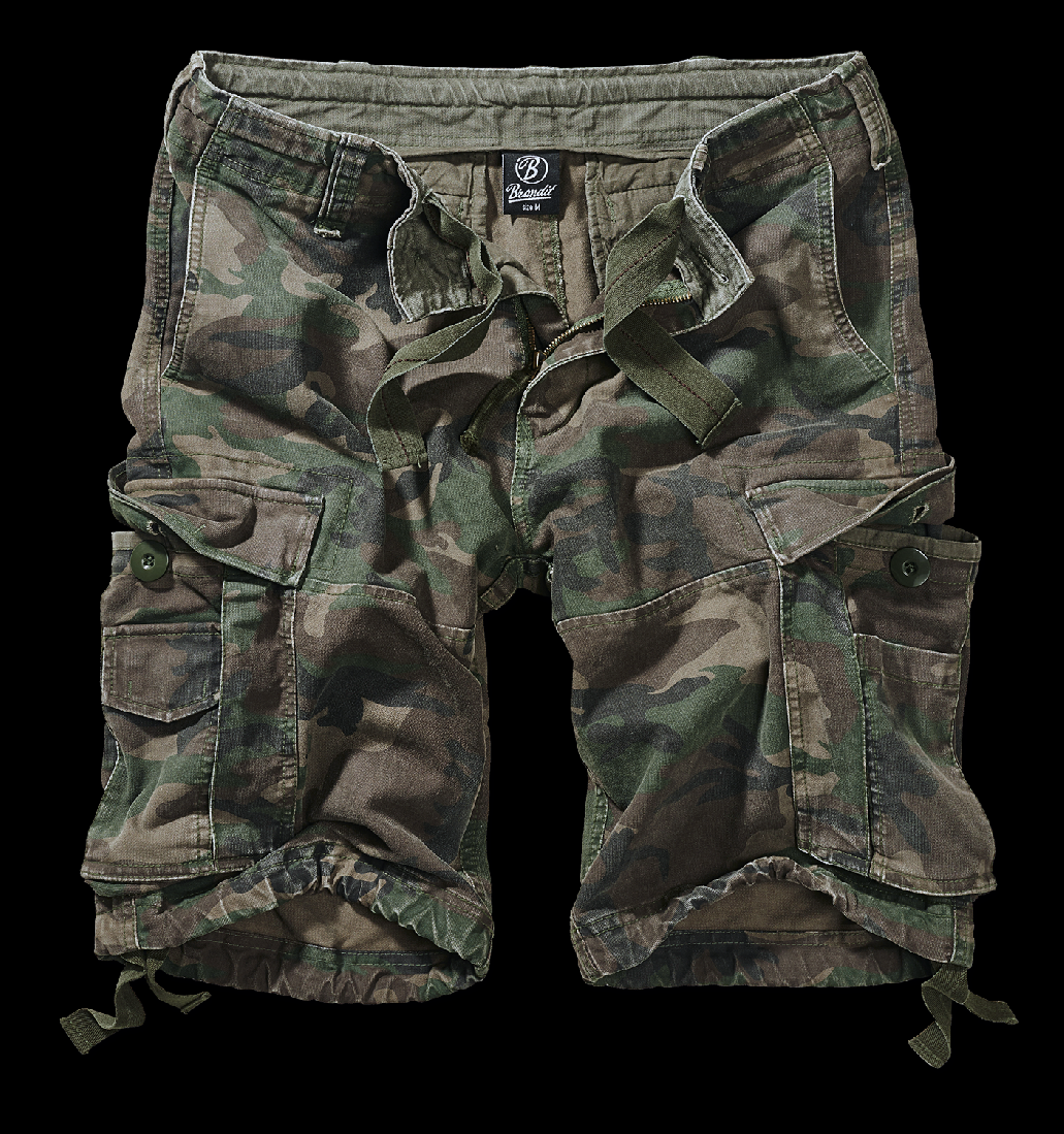 Kraťasy Brandit Vintage Shorts woodland - Akce Velikost: L