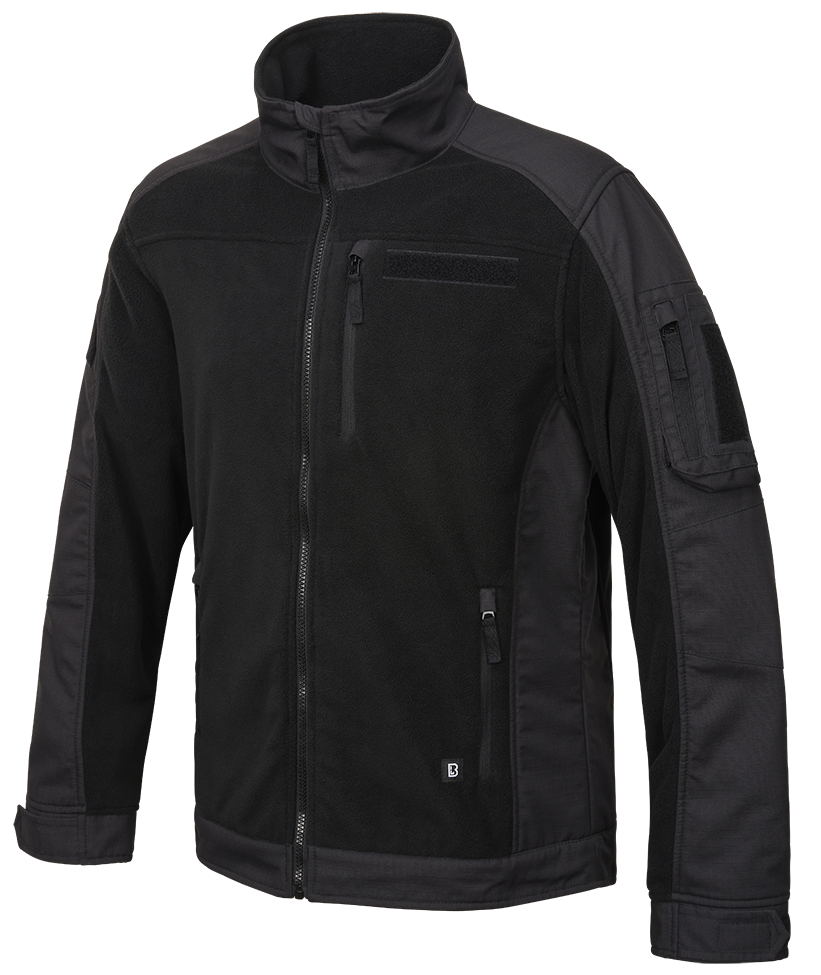 Fleecová bunda Brandit Ripstop černá Barva: BLACK, Velikost: 3XL