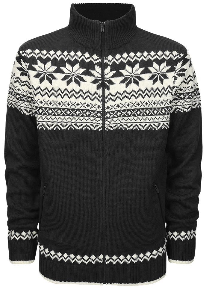 Kardigan Brandit Norweger černý Barva: BLACK, Velikost: 3XL