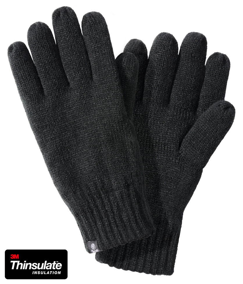 Pletené rukavice Brandit černé - Akce Barva: BLACK, Velikost: M
