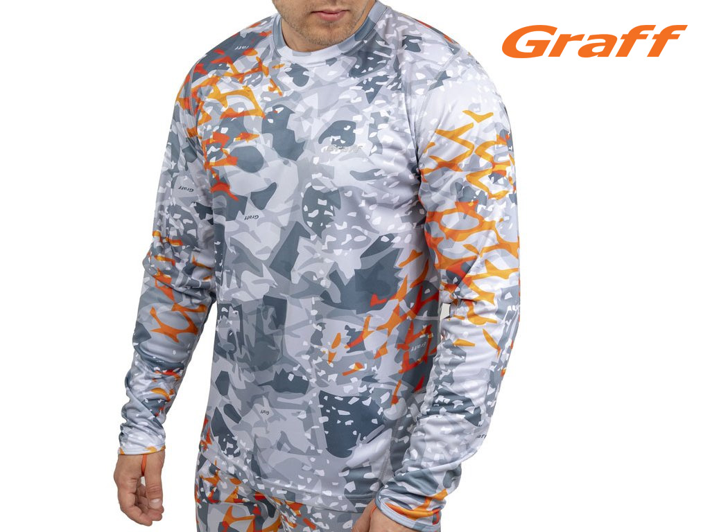 Tričko Graff Climate dl. rukáv šedé Velikost: XL