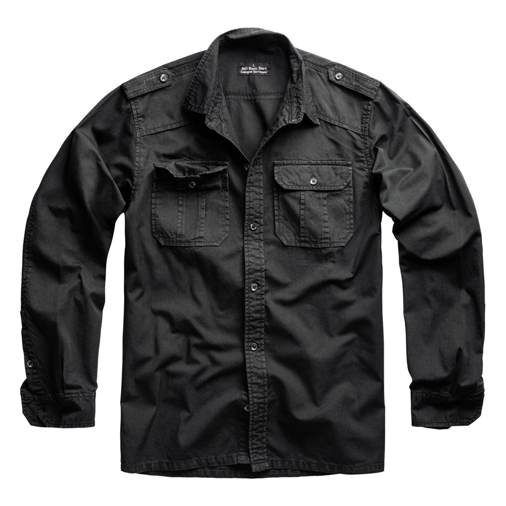 SURPLUS Košile M65 BASIC s dlouhým rukávem ČERNÁ Barva: Černá, Velikost: L