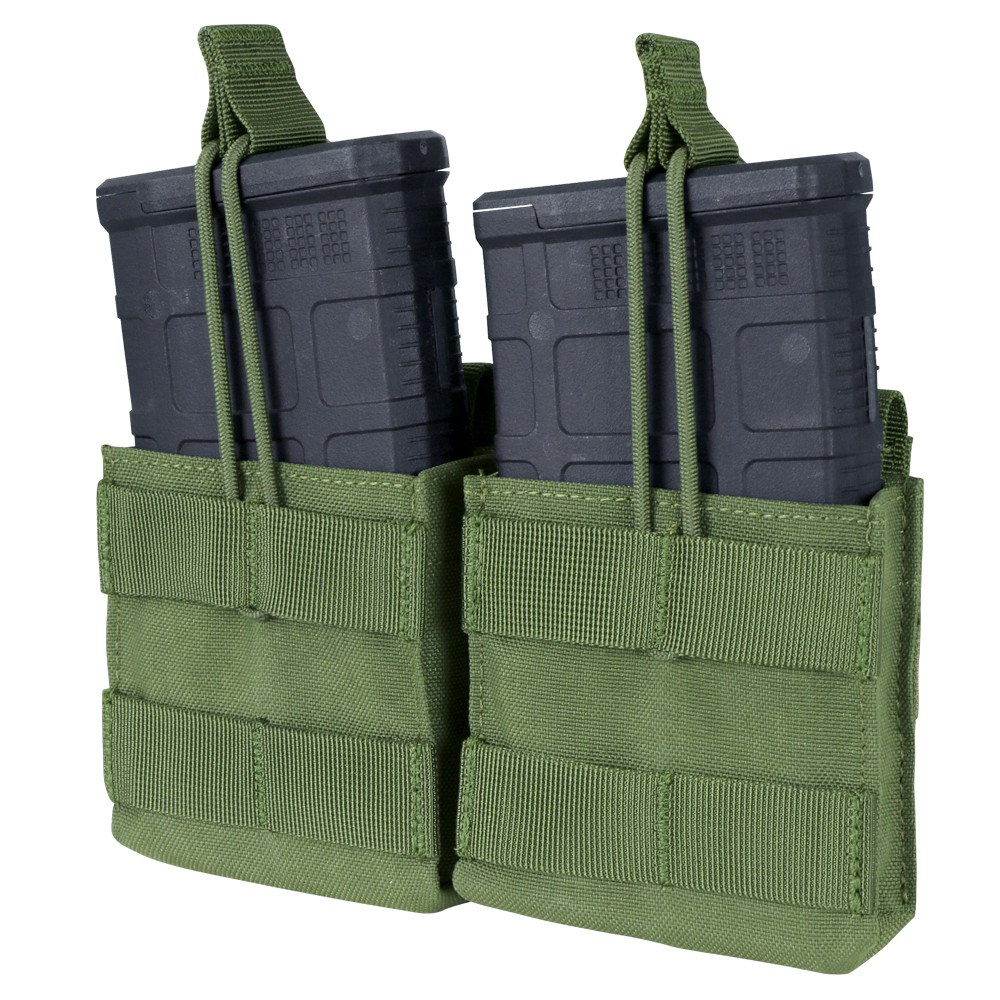 CONDOR OUTDOOR Sumka MOLLE na zásobníky 2xM14 otevřená ZELENÁ - Akce