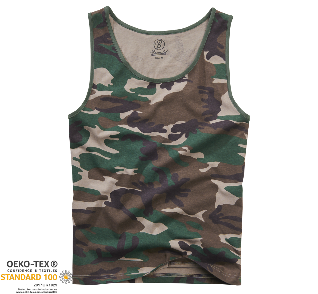 Tílko Brandit Tank Top woodland - Akce Barva: WOODLAND, Velikost: L