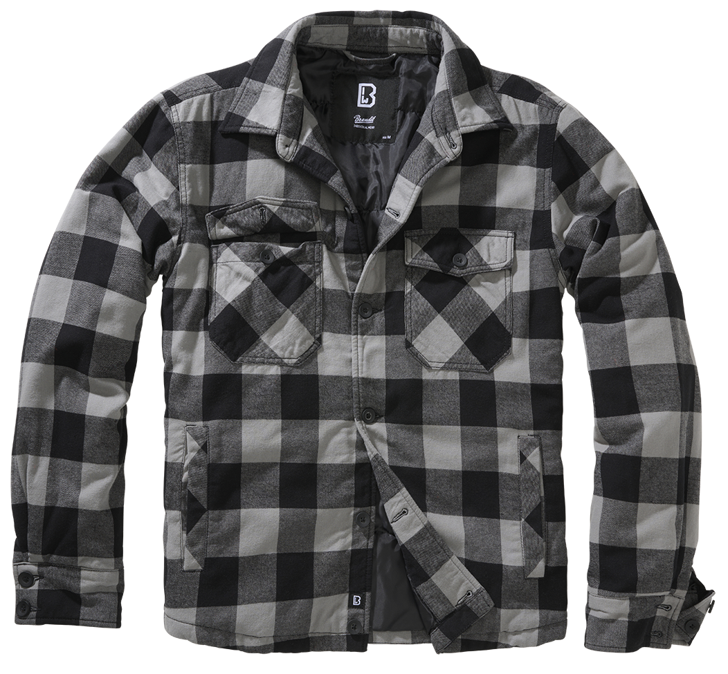 Bunda Brandit Lumber jacket černá/světle šedá Barva: black+charcoal, Velikost: 6XL