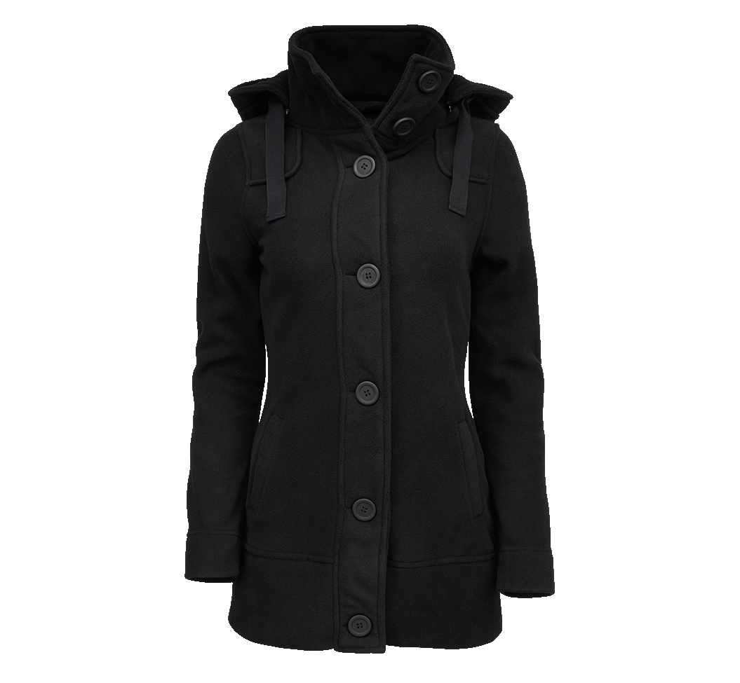 Dámský fleecový kabát Brandit Square černý Barva: BLACK, Velikost: XS