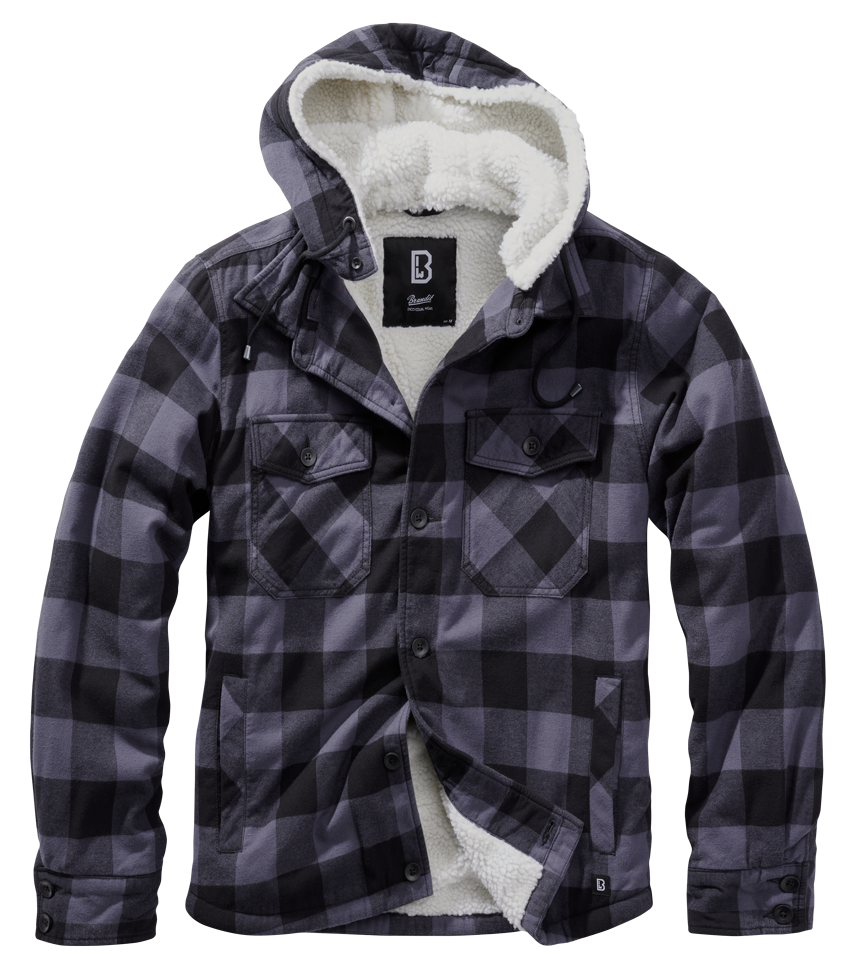 Lumberjacket bunda Brandit černá/šedá - Akce Velikost: S