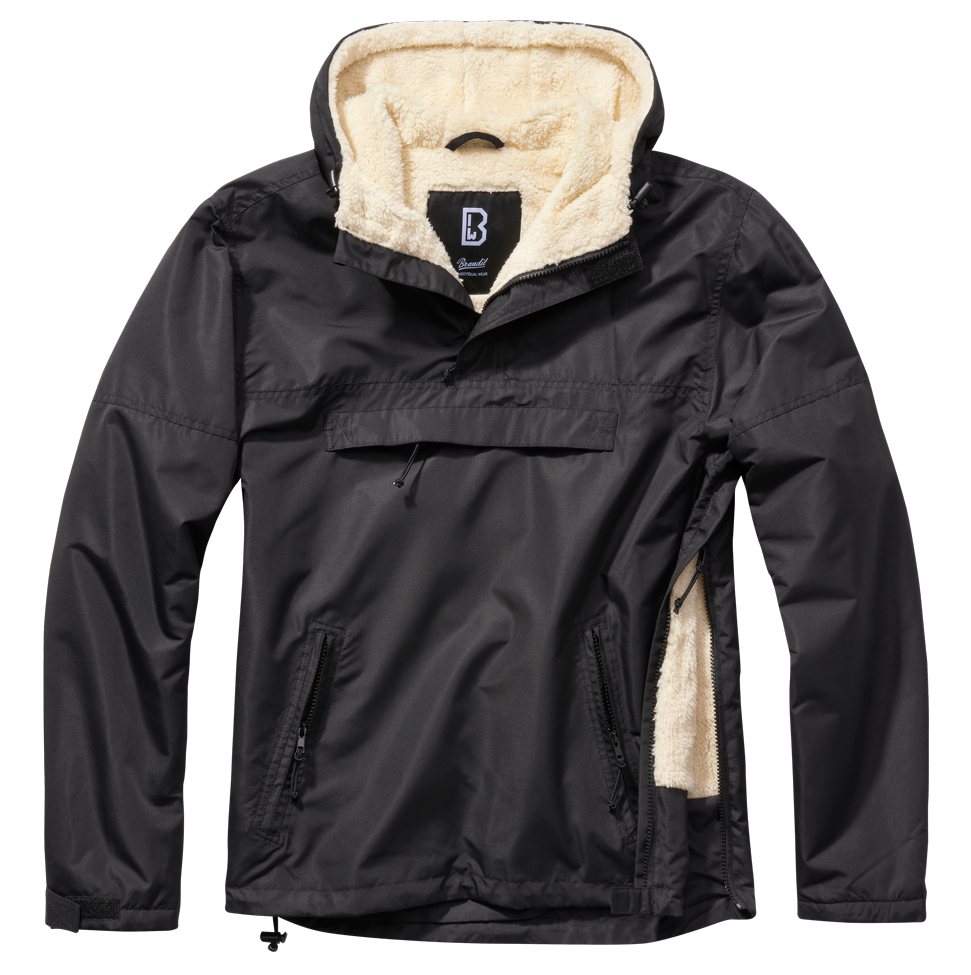 Windbreaker Sherpa bunda Brandit černá - Akce Barva: BLACK, Velikost: XXL