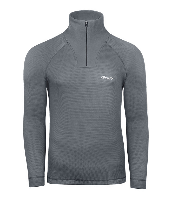 Graff Termo triko se stojákem 902 pánské dl. rukáv šedé Velikost: 2XL