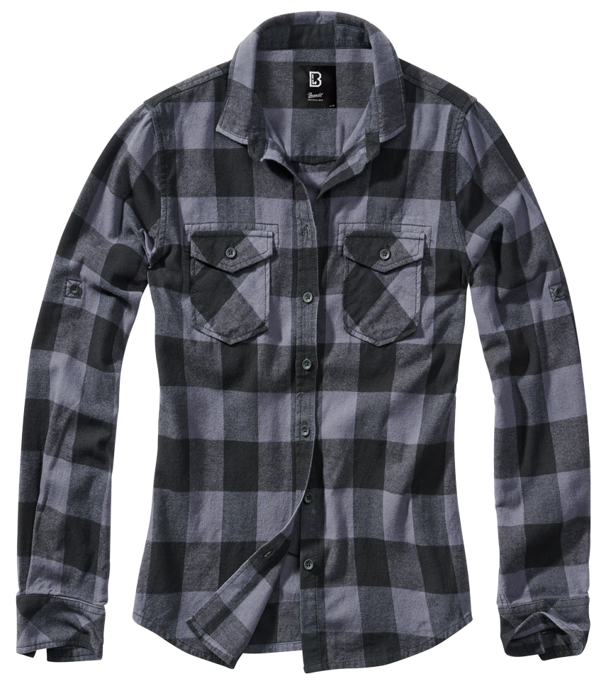 Amy dámská flanelová košile Brandit černo-šedá Barva: black/grey, Velikost: 7XL