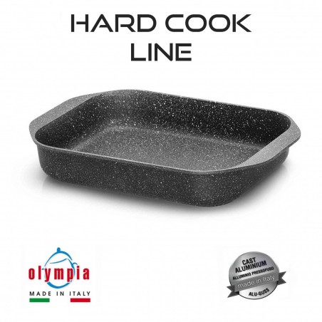 Olympia Zanetti pekáč HARD COOK 35x25cm z litého hliníku s minerálním kameninovým povrchem