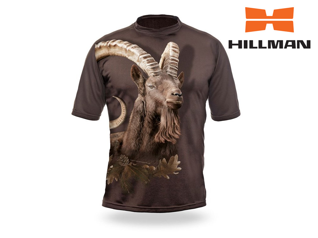 HILLMAN Gamewear 3D Myslivecké tričko kr. rukáv Kozorožec 3D b. Dub Velikost: L