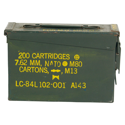 Armáda U.S. Bedna na munici kovová malá CAL.30 použitá Barva: Zelená