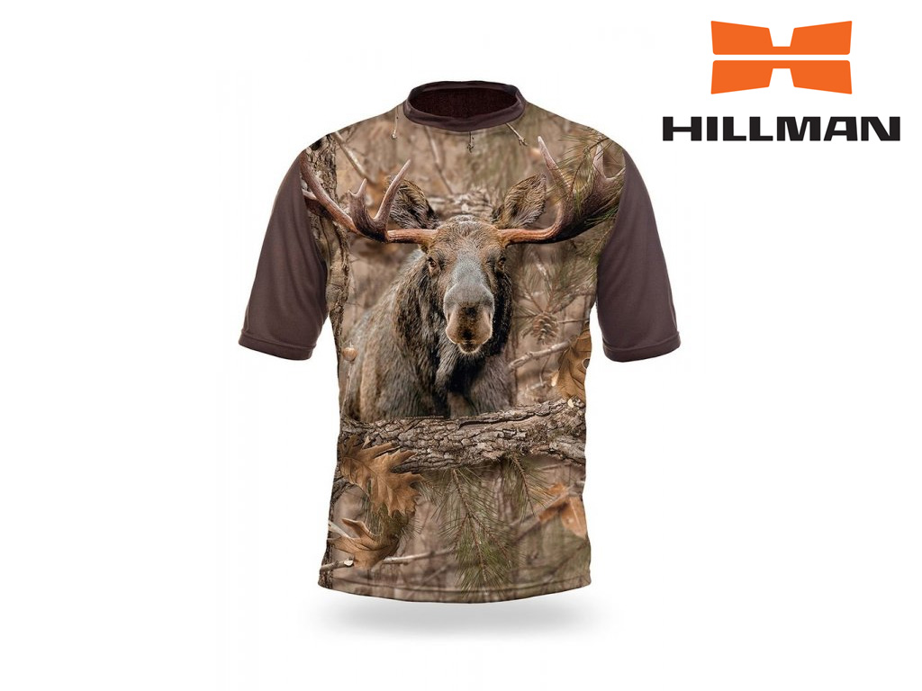 HILLMAN Gamewear 3D Myslivecké tričko kr. rukáv Los 3D b. Kamufláž