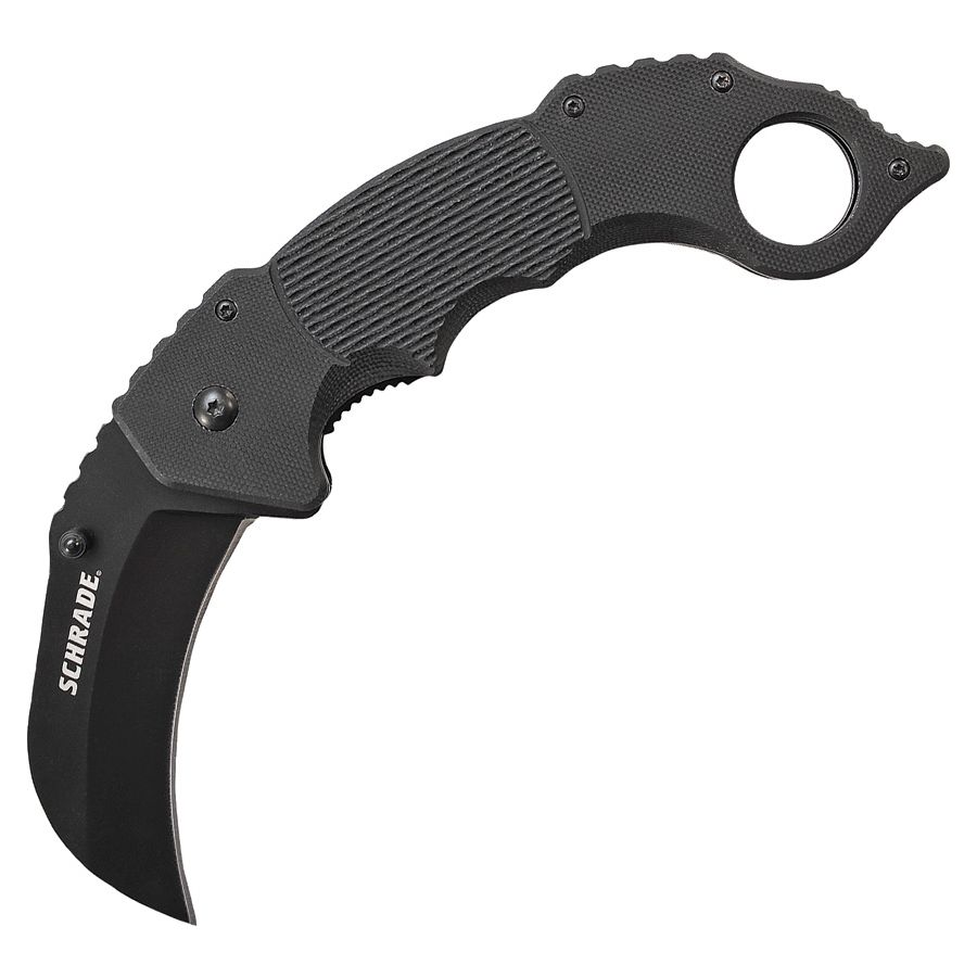 SCHRADE Nůž zavírací KARAMBIT SCH110 hladké ostří ČERNÝ Barva: Černá