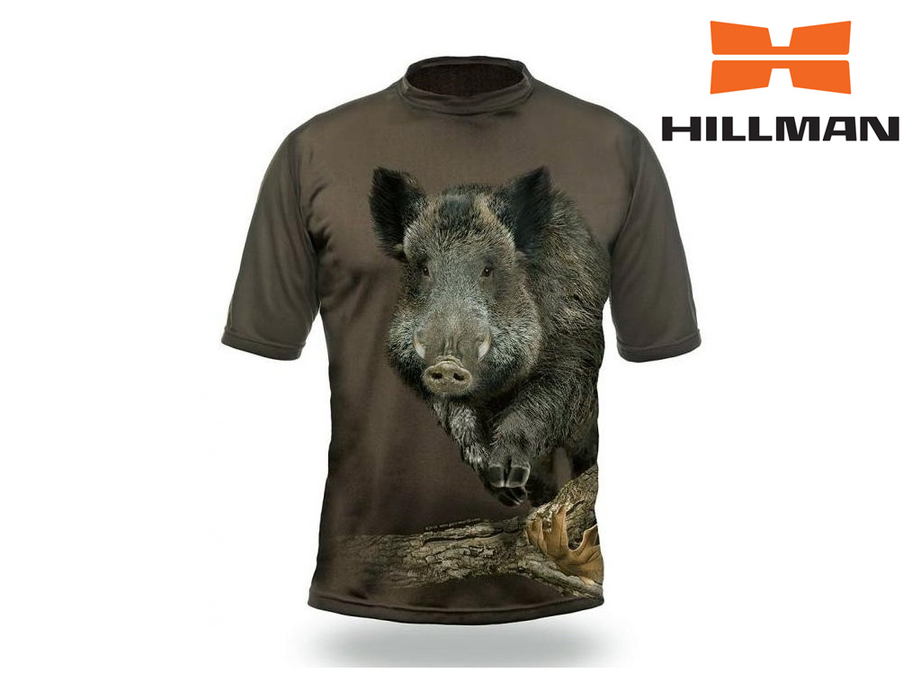 HILLMAN Gamewear 3D Myslivecké tričko kr. rukáv Divočák 3D b. Dub Velikost: M