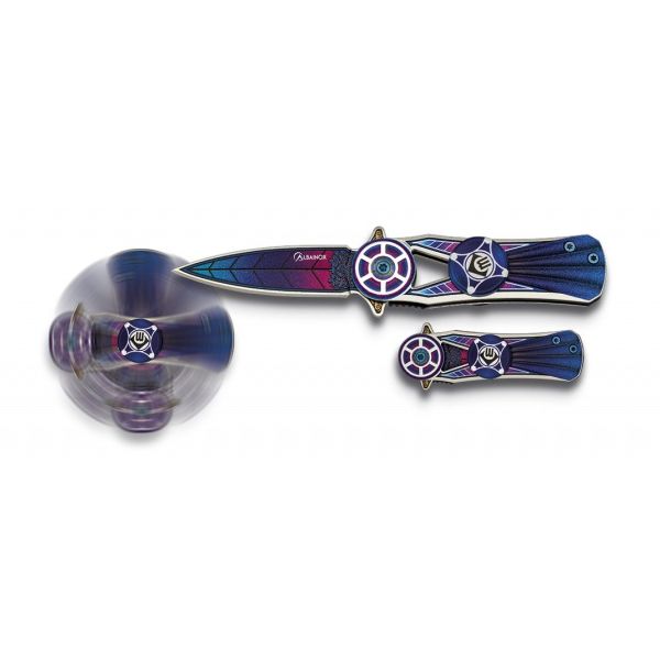 Albainox Nůž zavírací SPINNER s potiskem Barva: Modrá